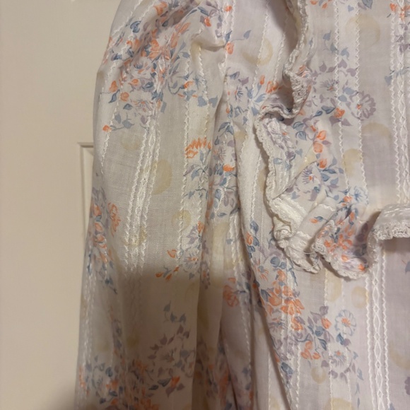 Vintage Maxi Floral LS Dress - Sz. 11 - Picture 7 of 9